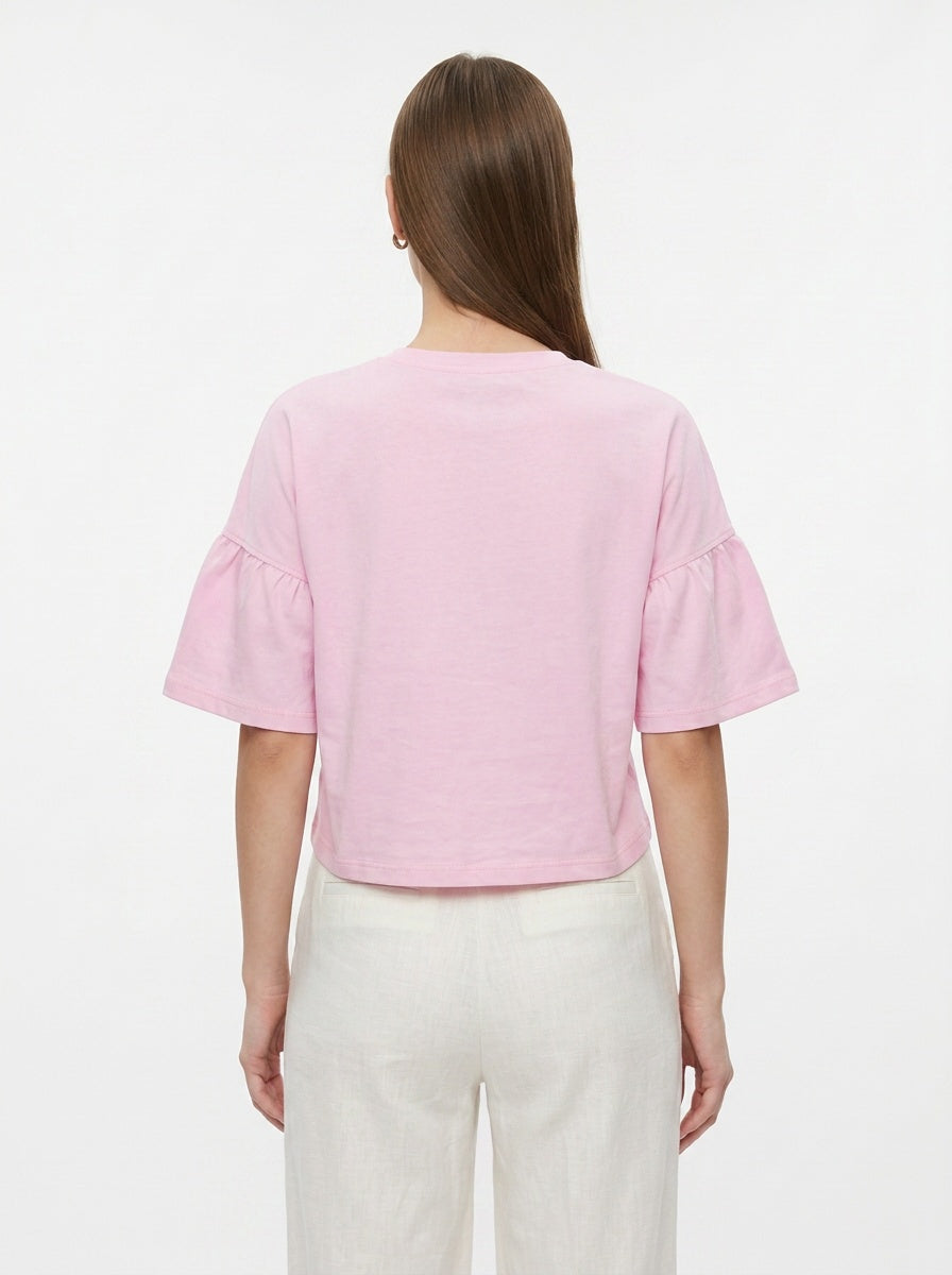 Vale Tee | Stay Beautiful Slogan Pink