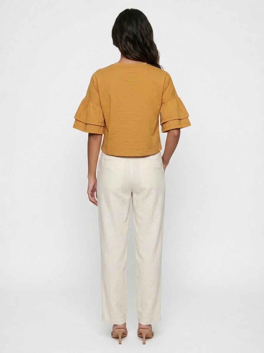 Briar Tee | Mustard Rosette Corsage